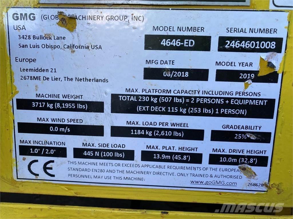 GMG 4646-ED Plataformas tijera