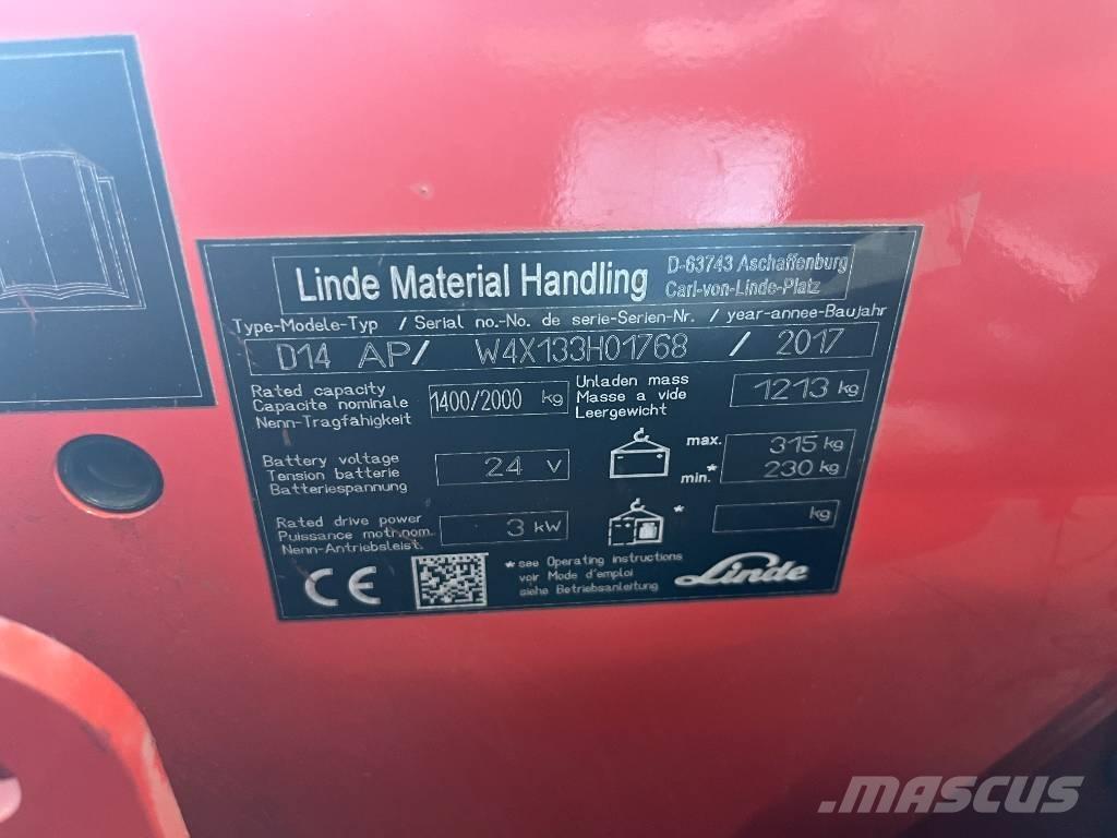 Linde D 14 AP Apiladoras eléctricos