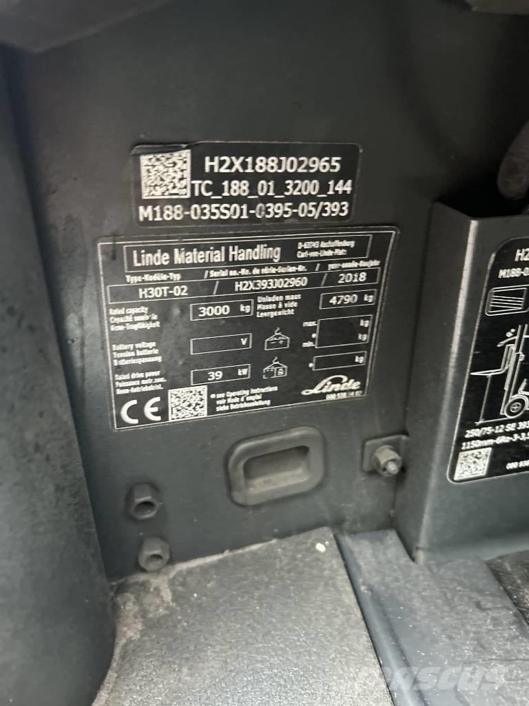 Linde H30T-02 Camiones LPG