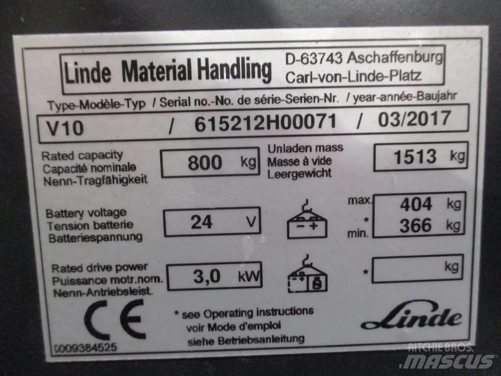 Linde V 10 Montacargas recogepedidos de gran altura