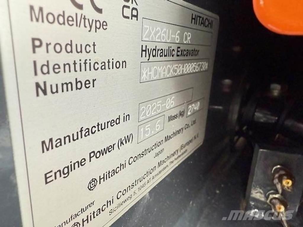 Hitachi ZX26 U-6 Miniexcavadoras