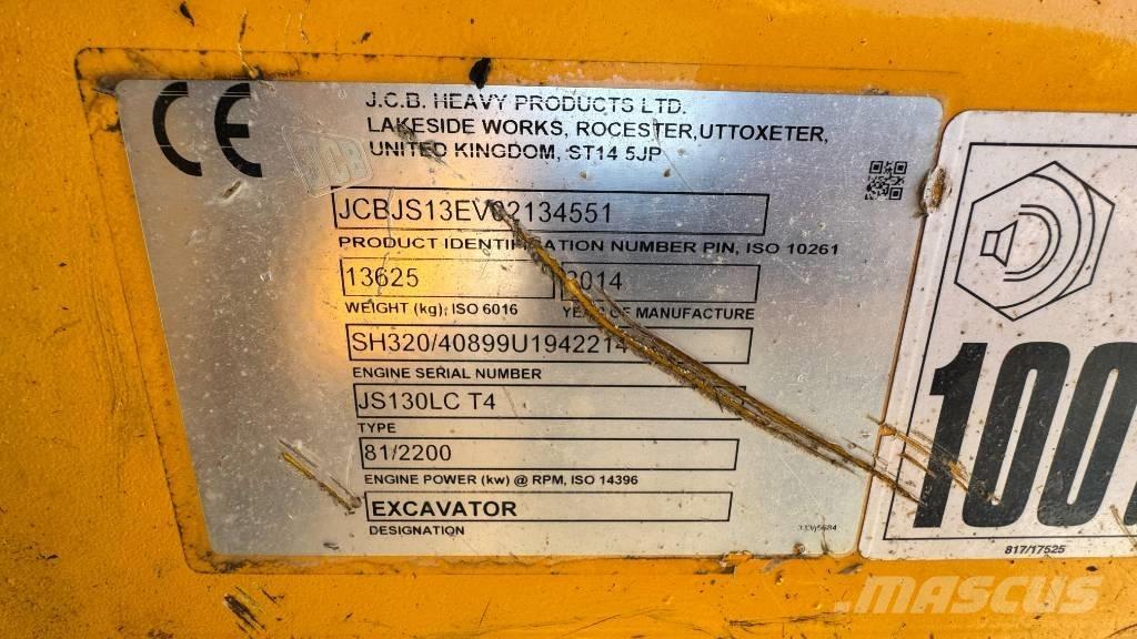 JCB JS 130 LC Excavadoras sobre orugas