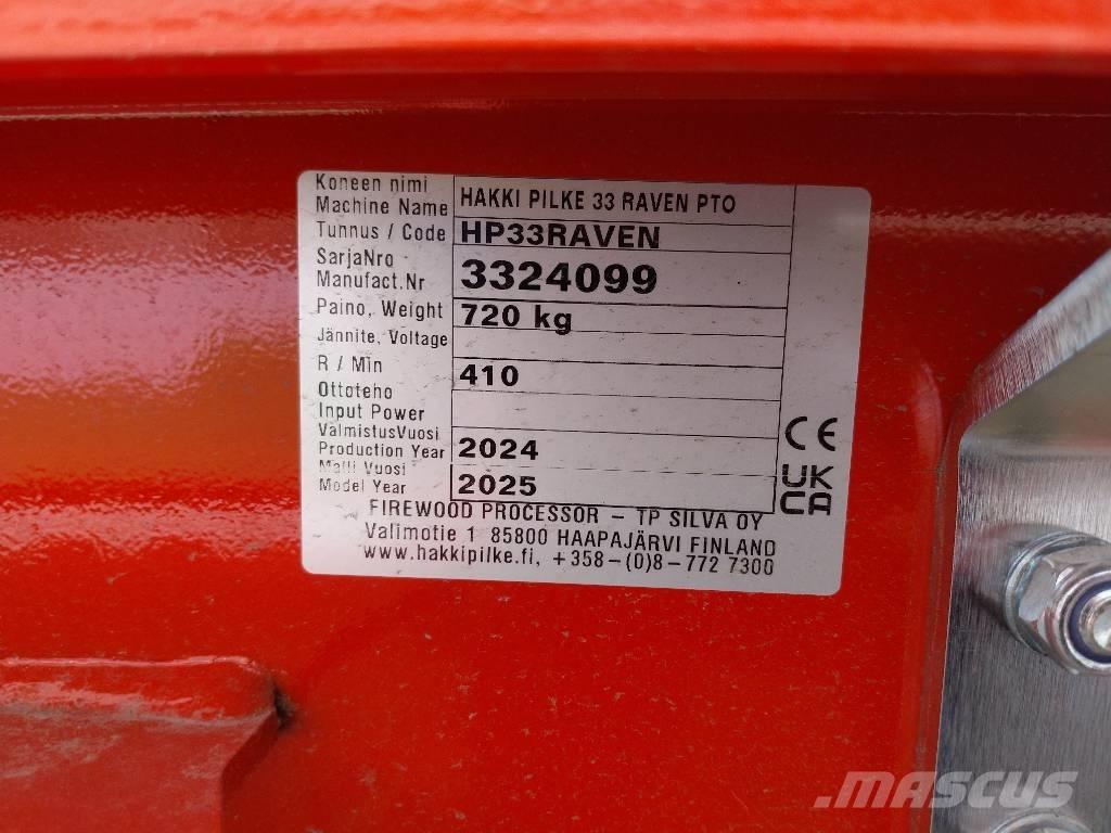 Hakki Pilke Raven 33 Partidoras, cortadoras y trituradoras de madera