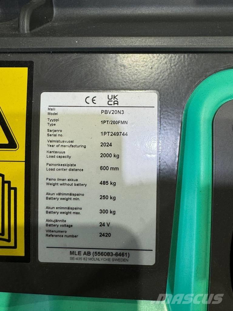 Mitsubishi PBV20N2 Montacargas con plataformas de baja elevación