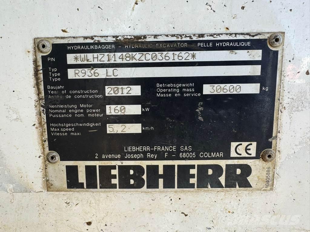 Liebherr R936 LC Excavadoras sobre orugas