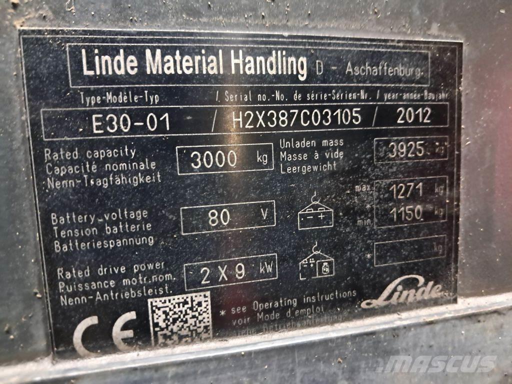 Linde E30-01 Carretillas de horquilla eléctrica