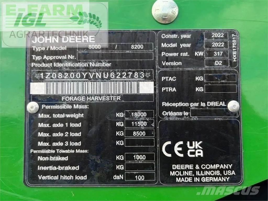 John Deere 8200 i Cosechadoras de forraje autopropulsadas