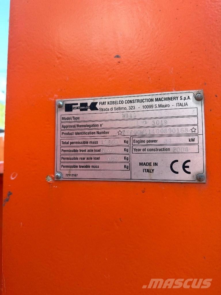 Fiat-Kobelco W 110 Cargadoras sobre ruedas