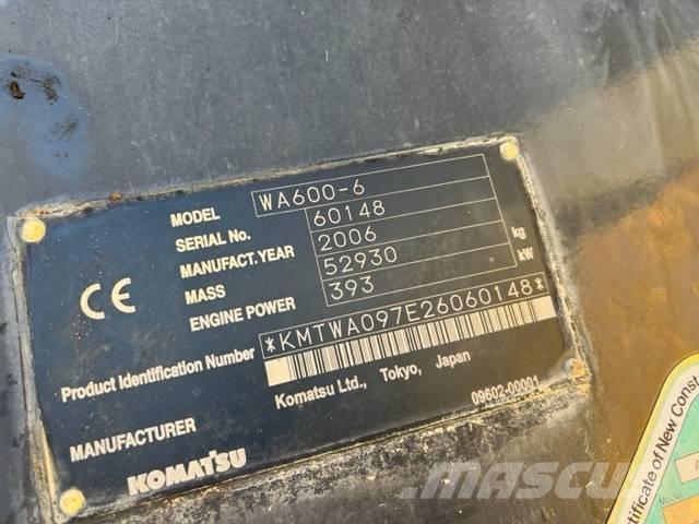 Komatsu WA 600-6 Cargadoras sobre ruedas