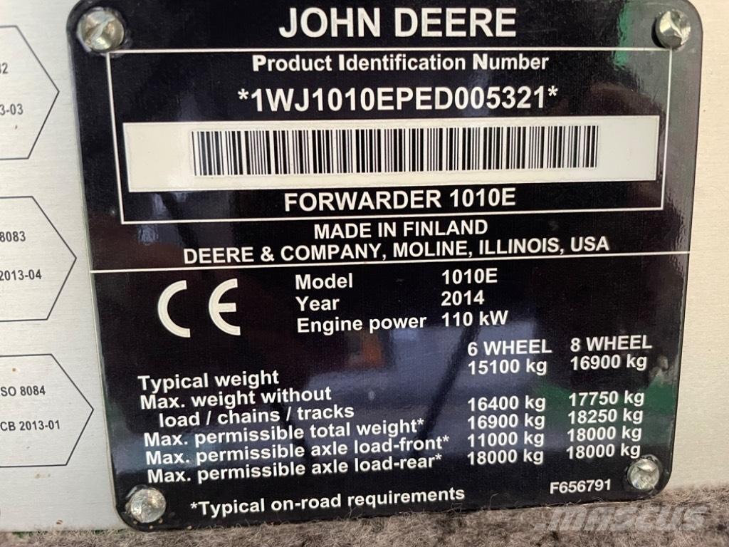 John Deere 1010 E Transportadoras