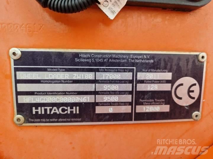 Hitachi ZW 180 Cargadoras sobre ruedas