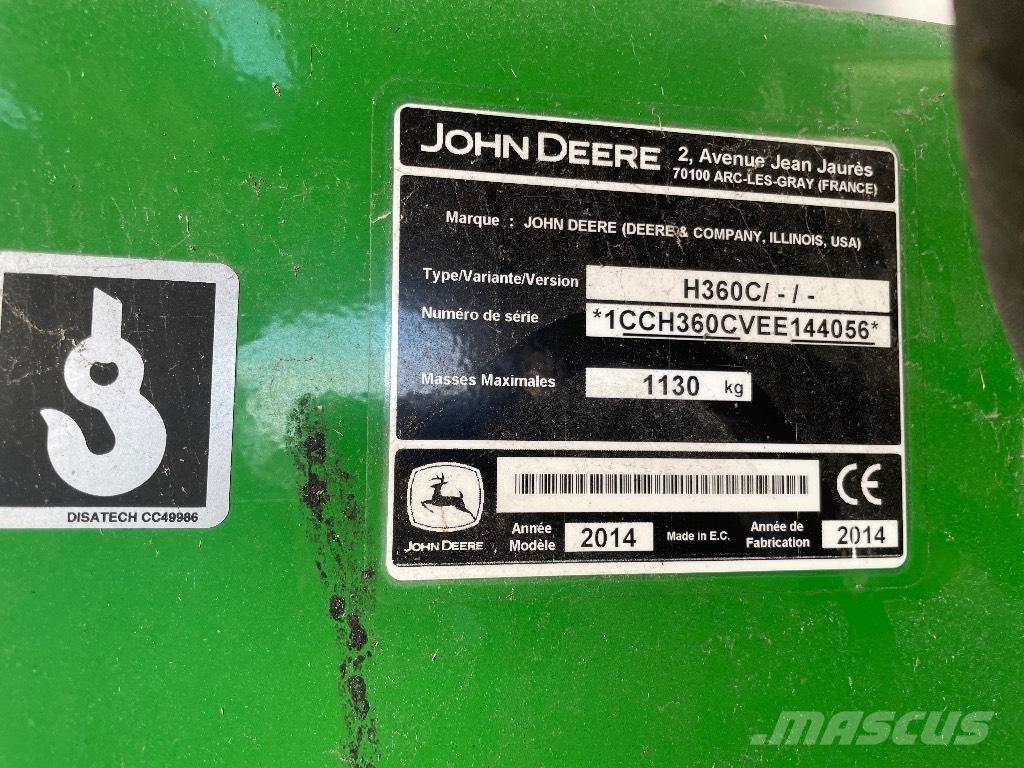 John Deere H 360 Cargadoras y excavadoras frontales