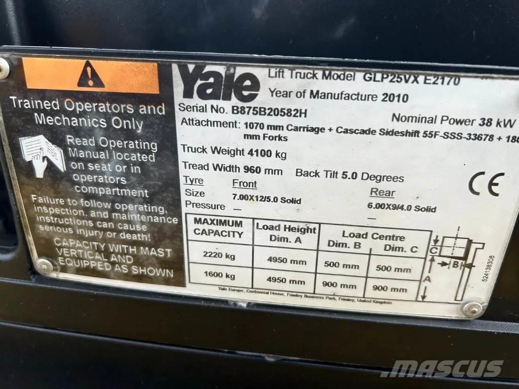 Yale 2.5 Heftruck Camiones LPG