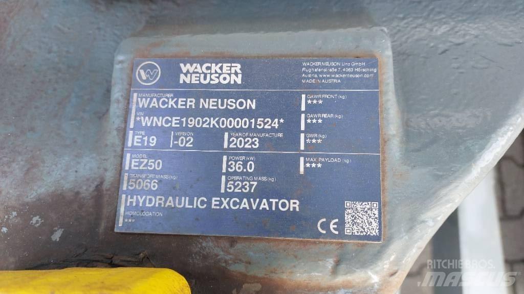 Wacker Neuson EZ50 Excavadoras sobre orugas