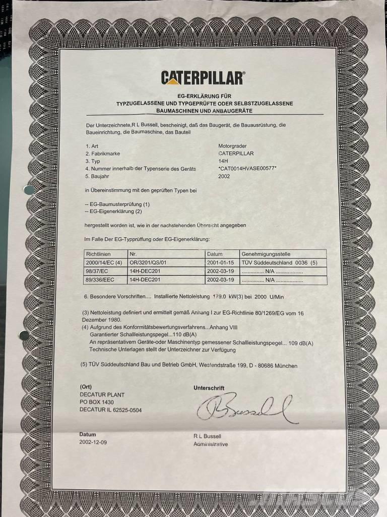 CAT 14 H VHP Niveladoras