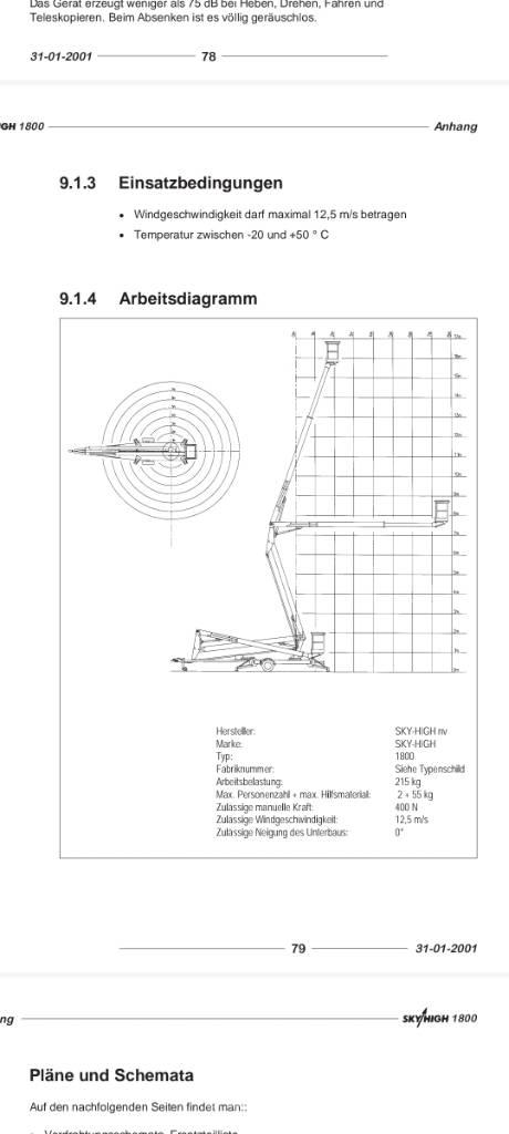 Sky High 1800 Plataformas remolcables