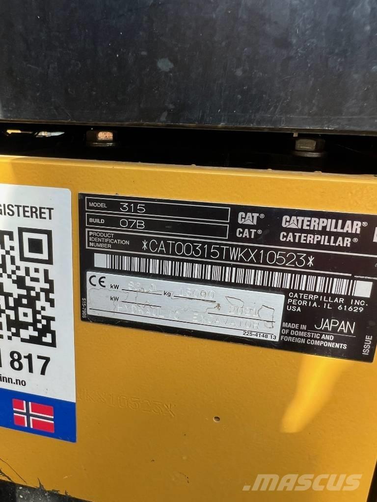 CAT 315 Excavadoras sobre orugas