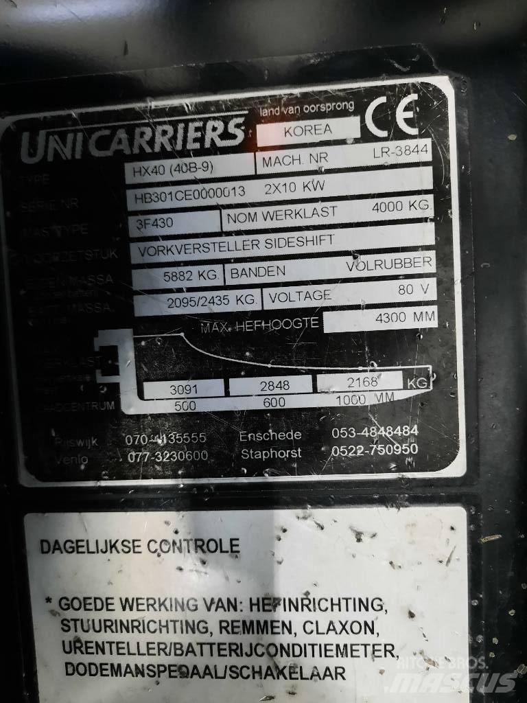 UniCarriers HX40 Carretillas de horquilla eléctrica