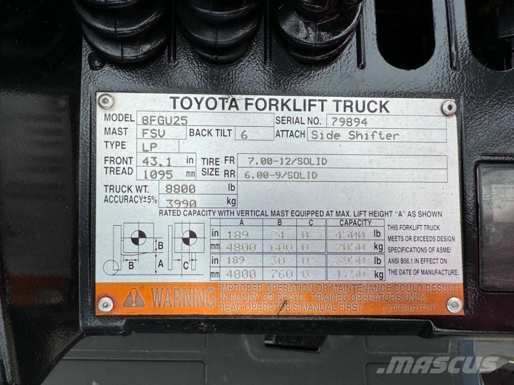 Toyota 8 FG U 25 Montacargas - otros