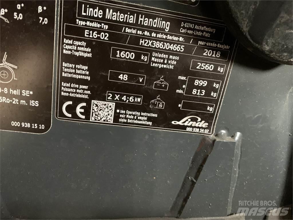 Linde E16 Carretillas de horquilla eléctrica