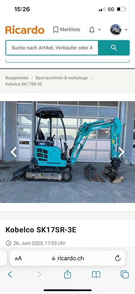 Kobelco SK17SR-3E Miniexcavadoras