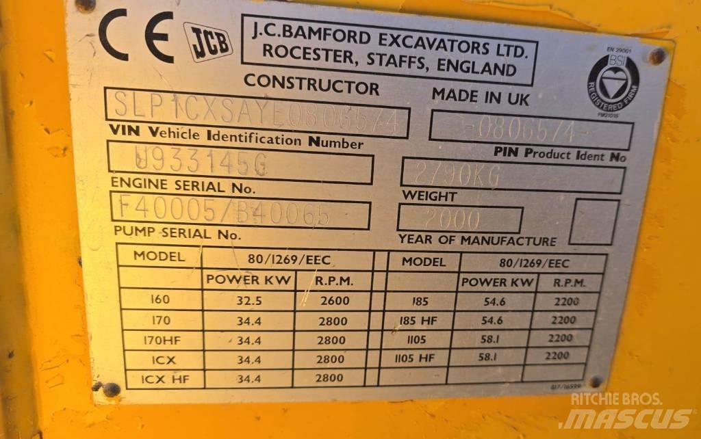 JCB 1 CX Retrocargadoras