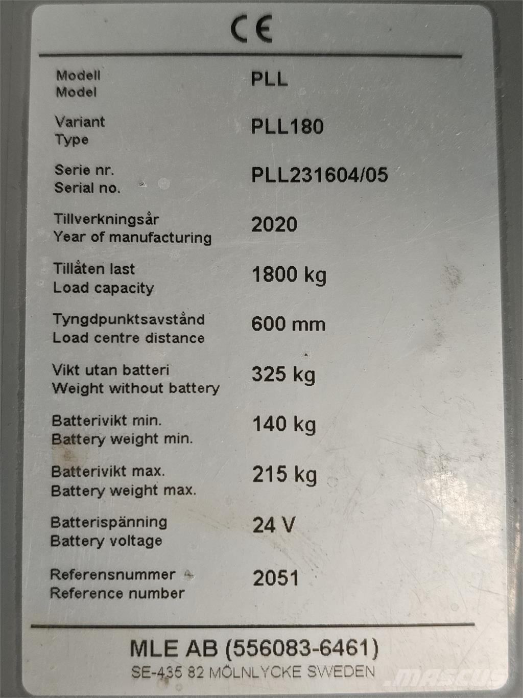 Atlet PLL180 Montacargas manual