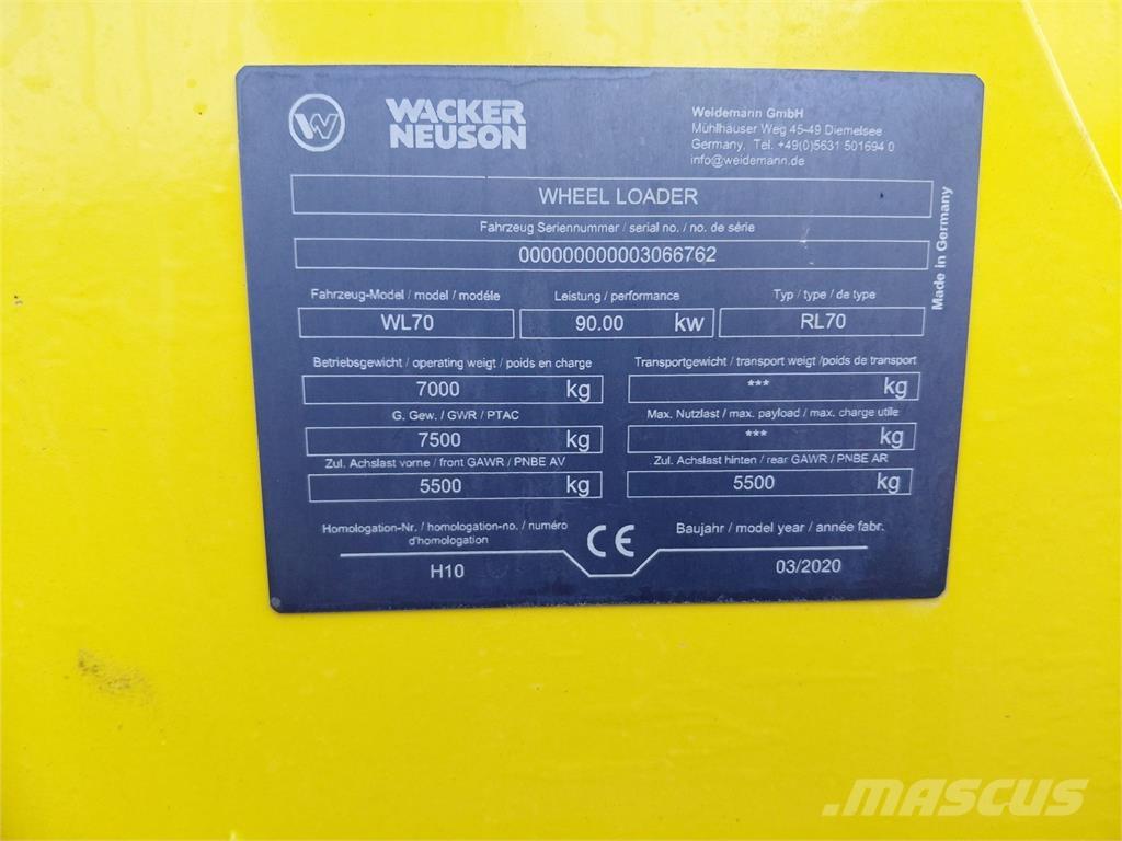 Weidemann WL 70 Cargadoras sobre ruedas