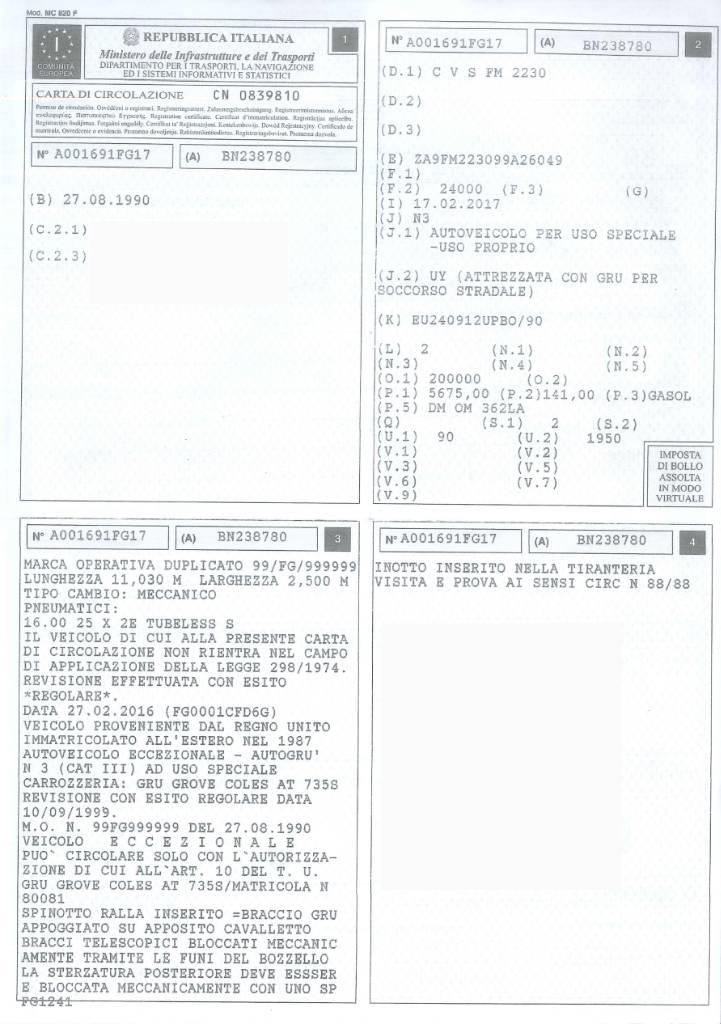 Grove AT 735 S Grúas todo terreno