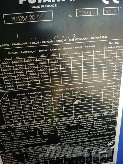 Potain MD 305 B Grúas torre