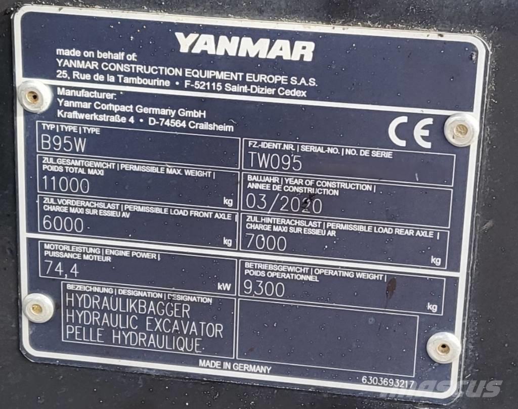 Yanmar B 95 W Excavadoras de ruedas