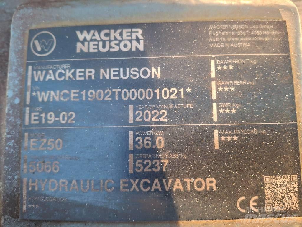 Wacker Neuson EZ50 Excavadoras sobre orugas