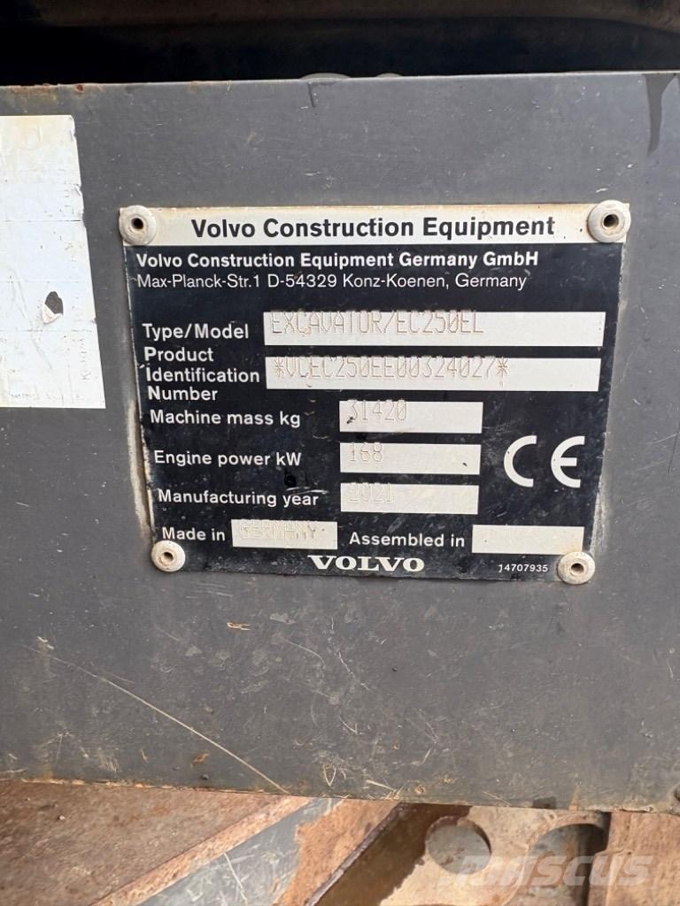 Volvo EC 250 EL Excavadoras sobre orugas