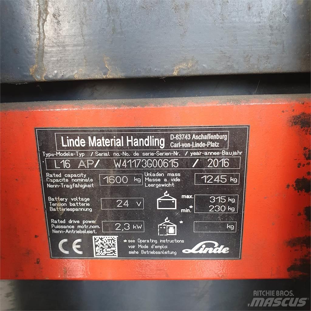 Linde L16AP Montacargas manual