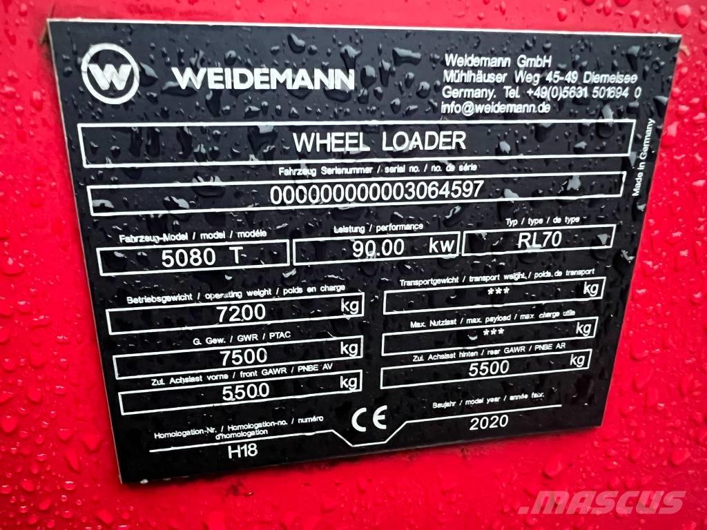 Weidemann 5080T Cargadoras de ruedas telescópicas