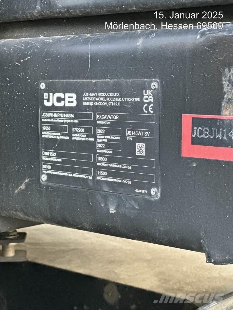 JCB JS145W PLUS Excavadoras de ruedas