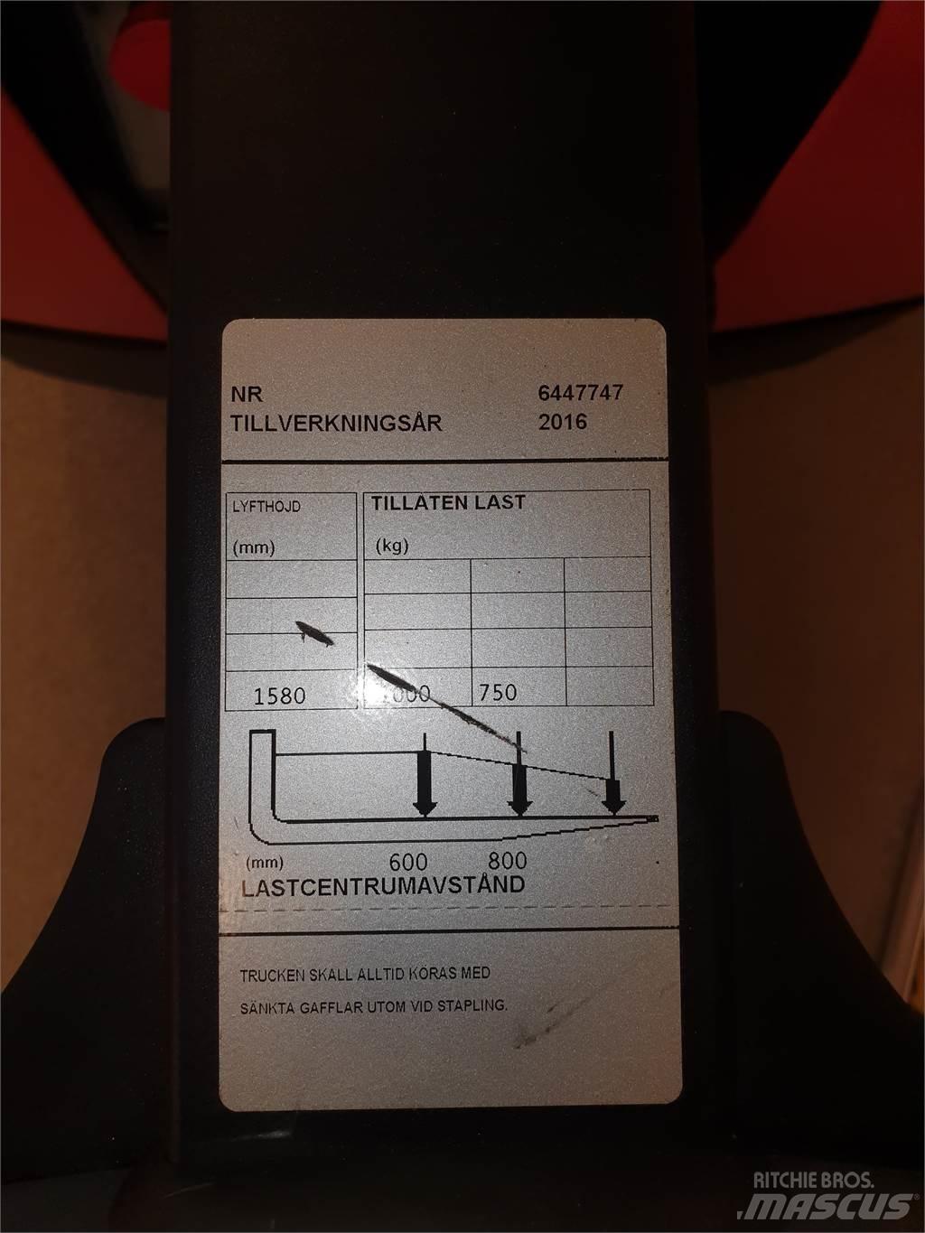 BT HWE100 Montacargas manual