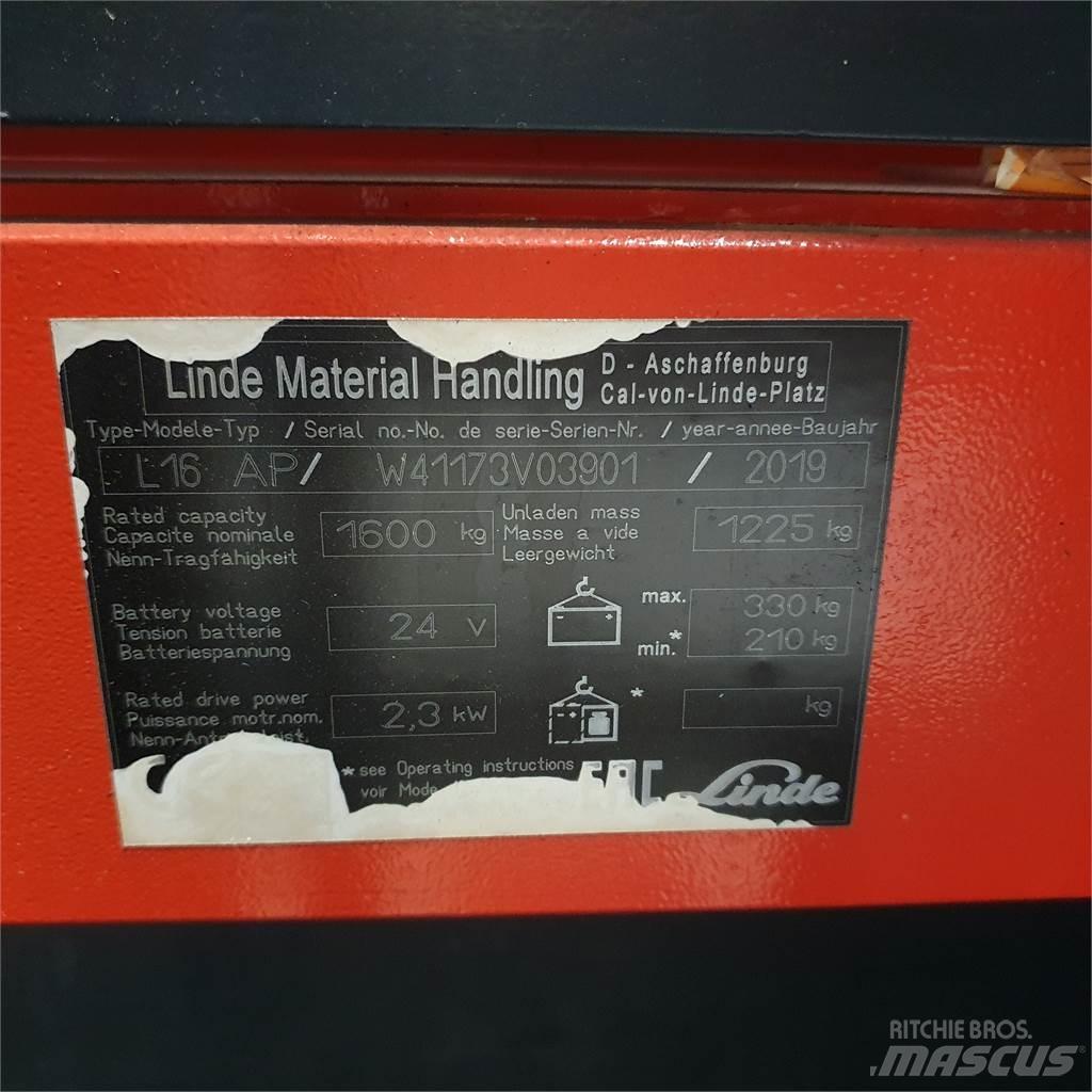 Linde L16APi Montacargas manual