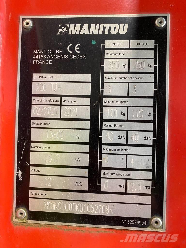Manitou 220 TJ Plataformas con brazo de elevación manual
