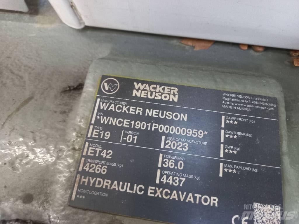 Wacker Neuson ET42 Excavadoras sobre orugas