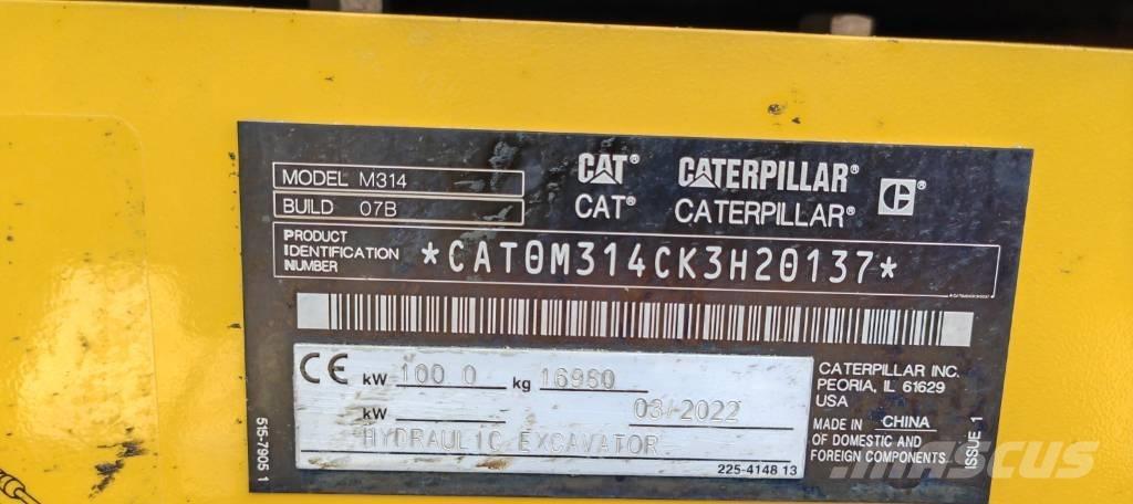 CAT 314 Excavadoras de ruedas