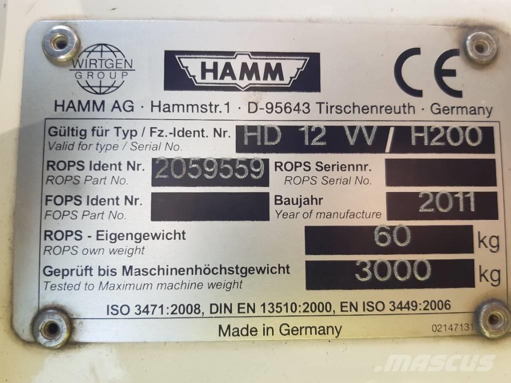 Hamm HD 12 VV Rodillos de doble tambor