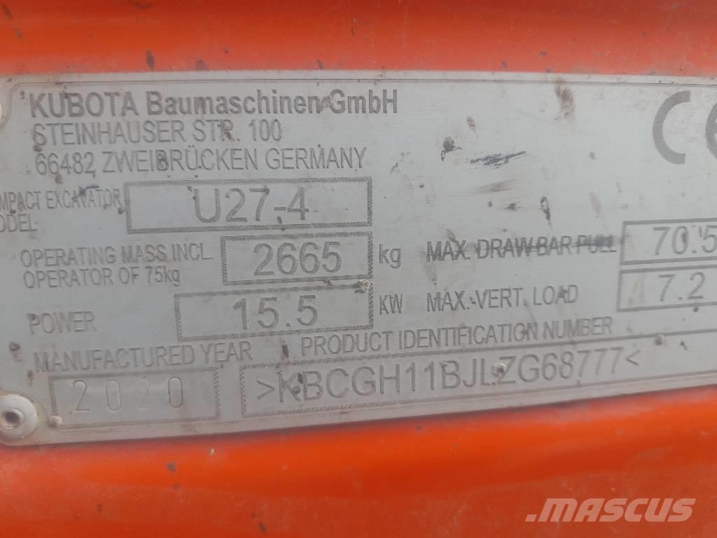 Kubota U 27-4 Miniexcavadoras