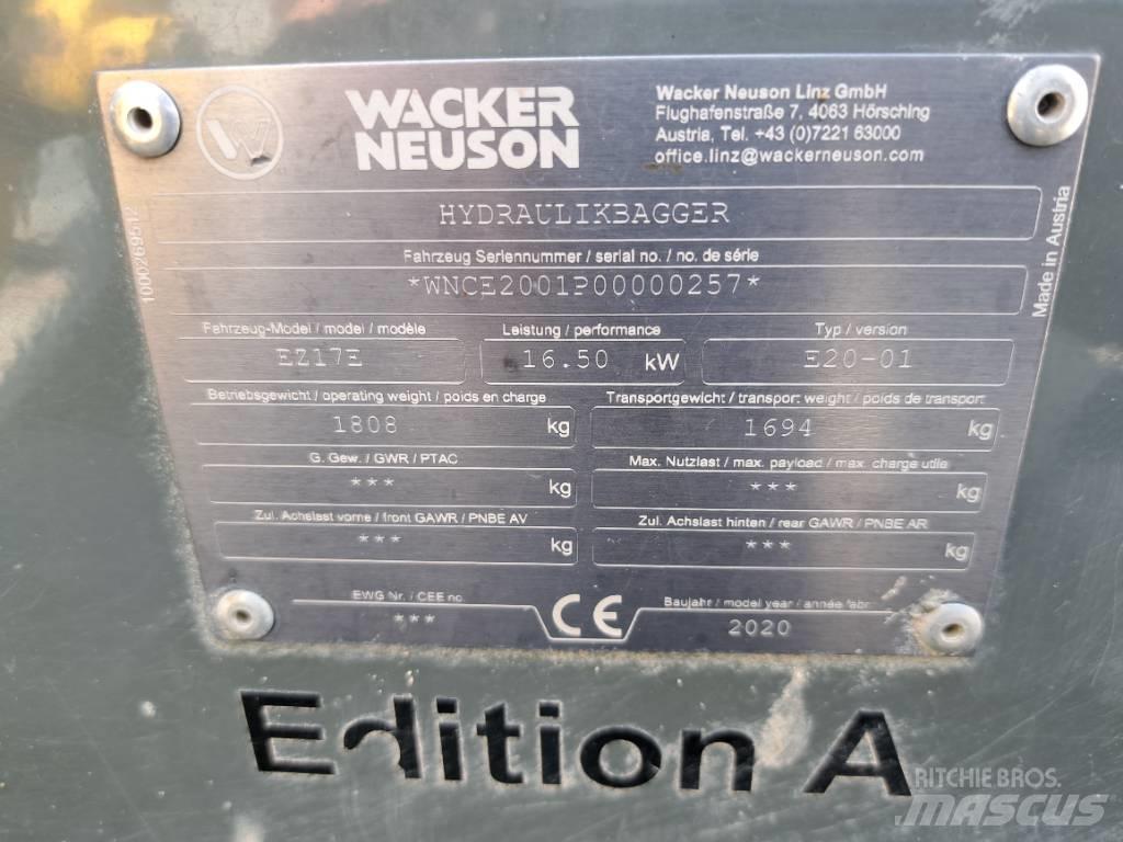 Wacker Neuson EZ17e Excavadoras sobre orugas