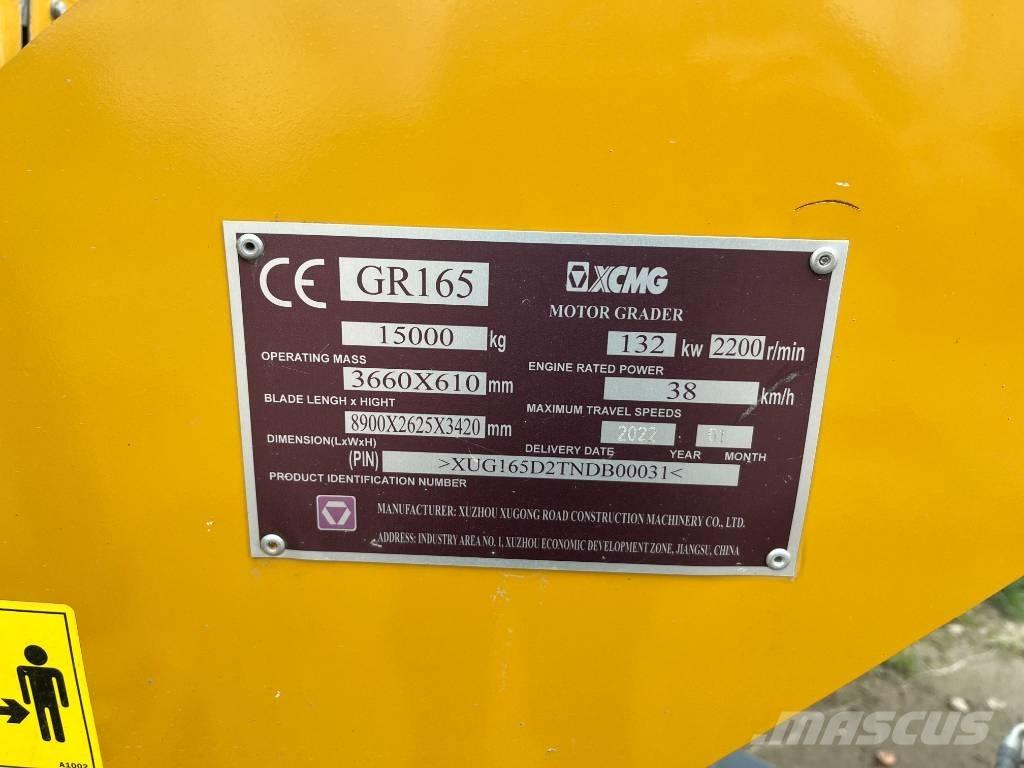 XCMG GR 165 Niveladoras