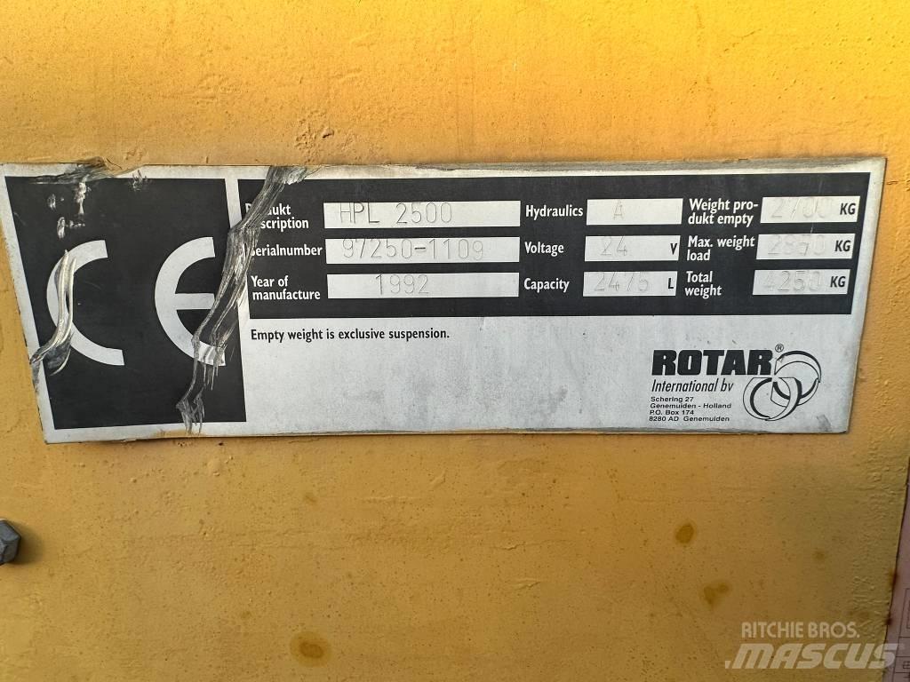 Rotar HPL 2500 Equipos de clasificación de desechos