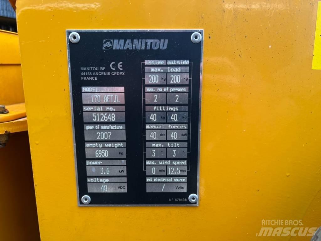 Manitou 170AETJ Plataformas con brazo de elevación manual