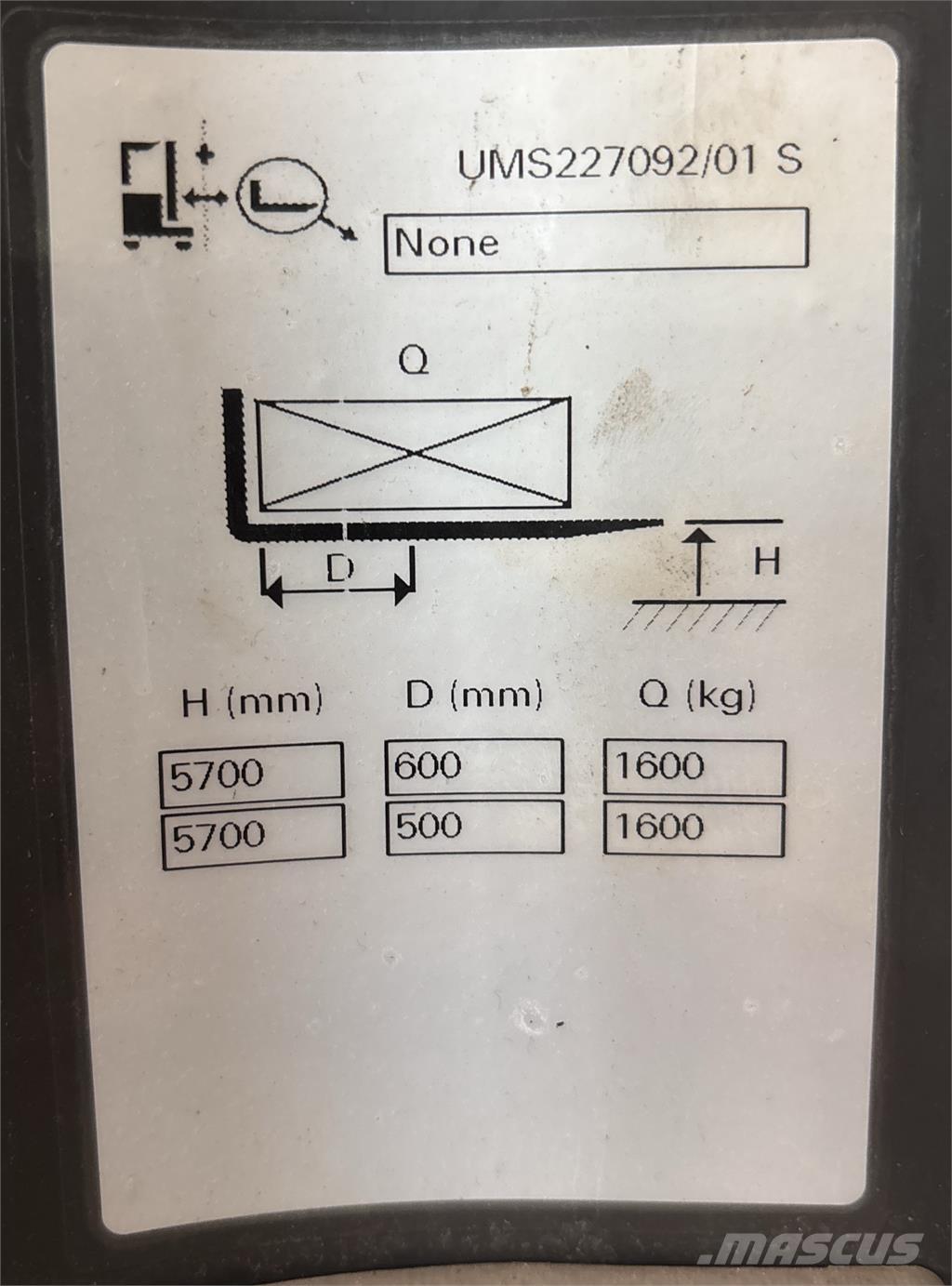 Atlet UMS160 Montacargas de alcance de gran altura