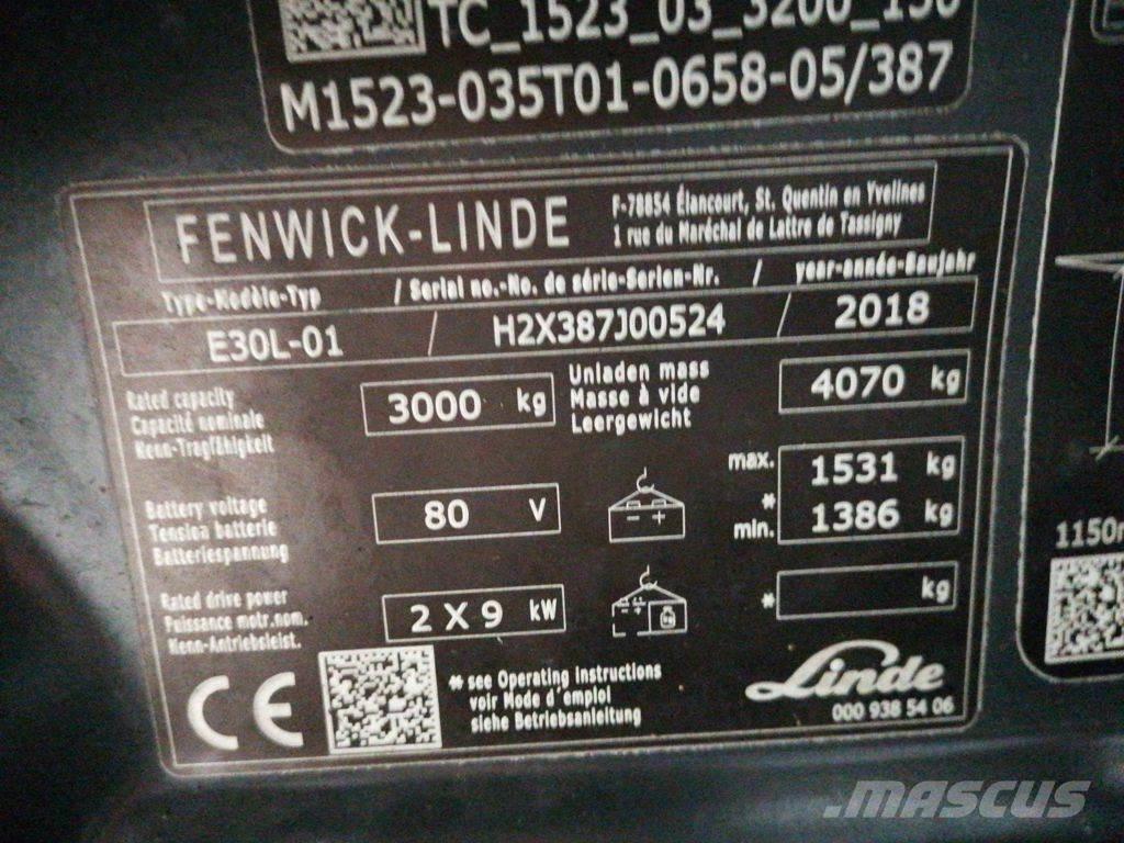 Linde E30L-01 Carretillas de horquilla eléctrica