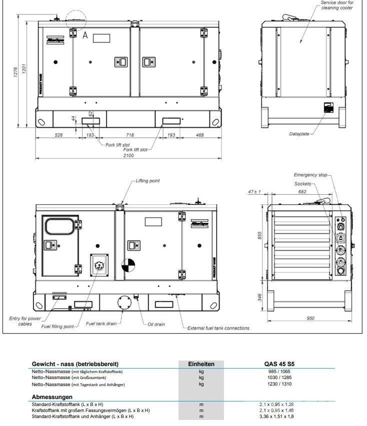 Atlas Copco QAS45 Generadores diésel